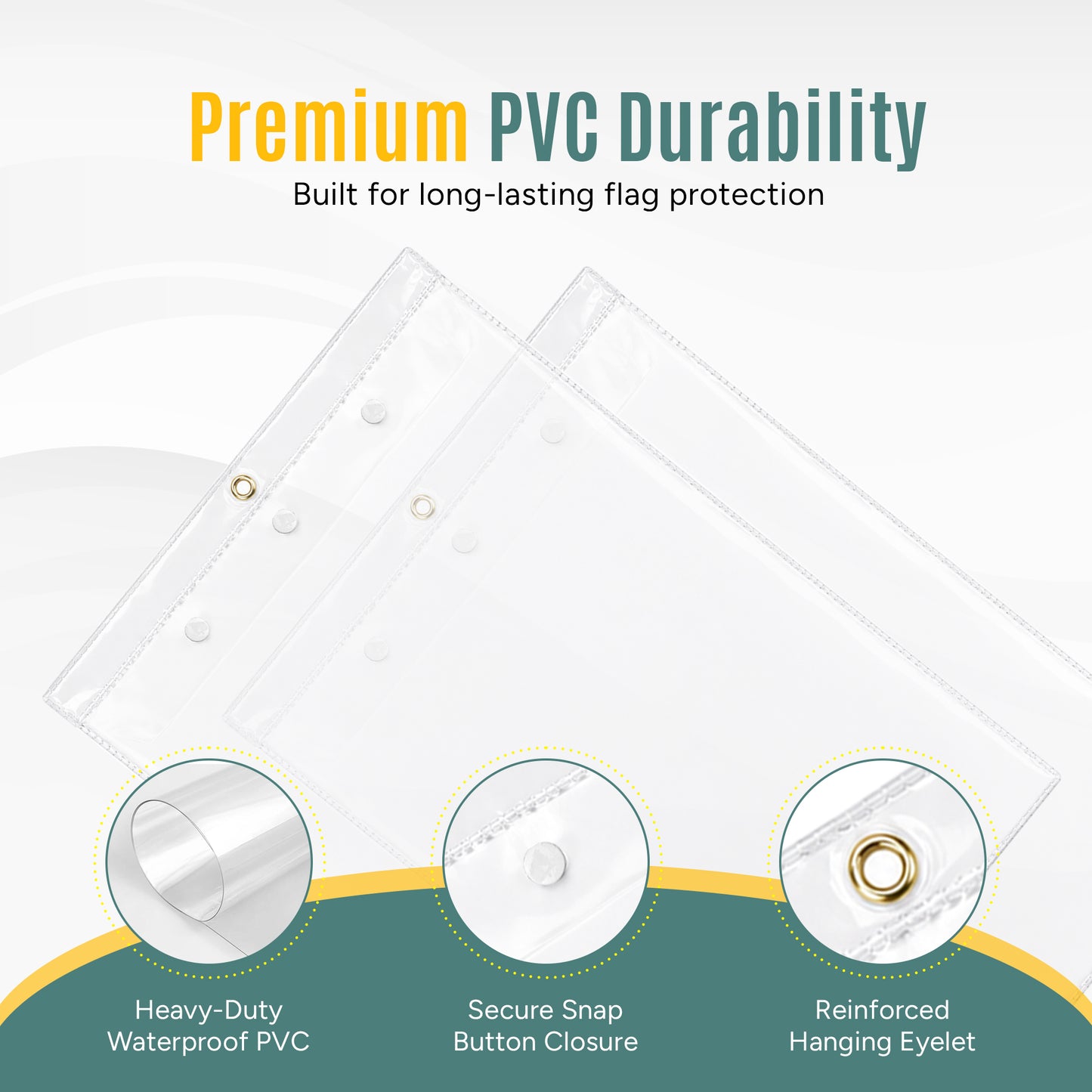Lava Armor Golf Flag Protector – Premium Clear Protective Sleeve