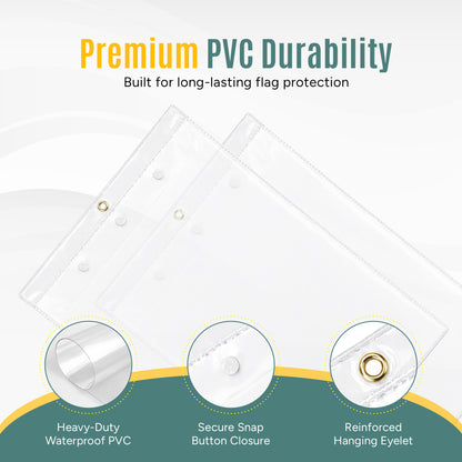 Lava Armor Golf Flag Protector – Premium Clear Protective Sleeve