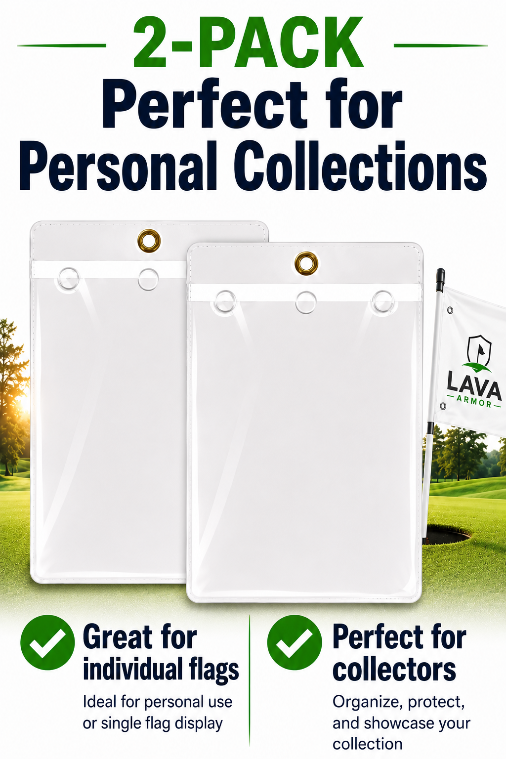 Lava Armor Golf Flag Protector – Premium Clear Protective Sleeve
